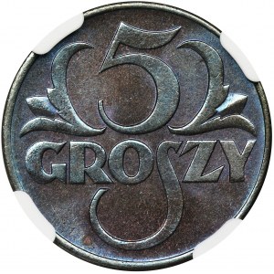 5 groszy 1938 - NGC MS65 BN