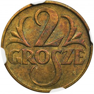 2 grosze 1923 - NGC MS64 - skrętka