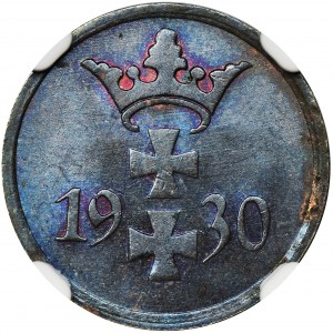 Wolne Miasto Gdańsk, 1 fenig 1930 - NGC MS65 BN