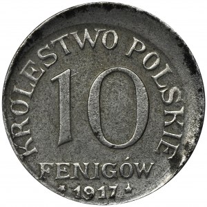 Królestwo Polskie, 10 fenigów 1917 - DESTRUKT