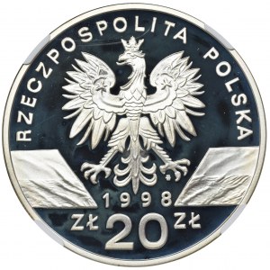 20 złotych 1998 Ropucha Paskówka - NGC PF68 ULTRA CAMEO