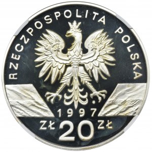 20 złotych 1997 Jelonek Rogacz - NGC PF67 ULTRA CAMEO