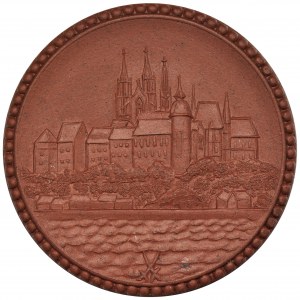 Germany, Saxony, Meissen, Medal, Brown porcelain Böttger