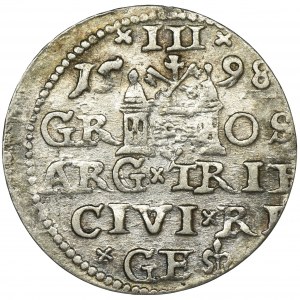 Sigismund III Vasa, 3 Groschen Riga 1598