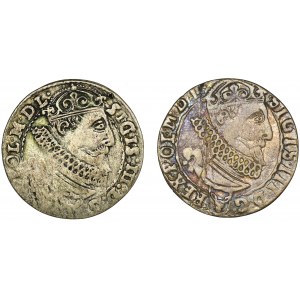 Set, Sigismund III Vasa, 6 Groschen Krakau 1626 and 1627 (2 pcs.)