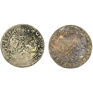 Set, Sigismund III Vasa, 6 Groschen Krakau 1626 and 1627 (2 pcs.)