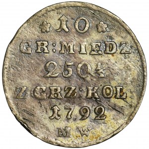 Poniatowski, 10 Copper Groschen Warsaw 1792 MW