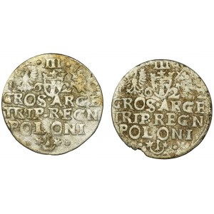 Set, Sigismund III Vasa, 3 Groschen Krakau (2 pcs.)