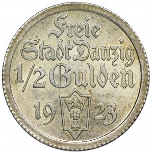 Wolne Miasto Gdańsk, 1/2 guldena 1923 Koga