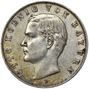 Germany, Bavaria, Otto, 3 Mark Munich 1909 D