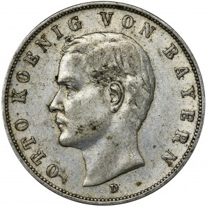 Germany, Bavaria, Otto, 3 Mark Munich 1909 D