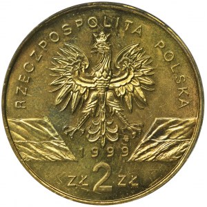 2 złote 1999 Wilk - PCGS MS65