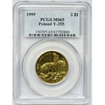 2 złote 1999 Wilk - PCGS MS65