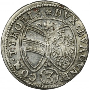 Austria, Ferdynand Karol, 3 Krajcary Hall 1647