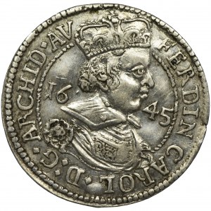 Austria, Ferdinand Karl, 3 Kreuzer Hall 1645