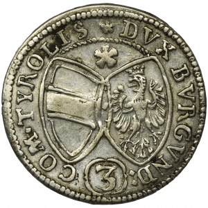 Austria, Ferdinand Karl, 3 Kreuzer Hall 1645