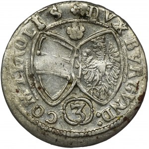 Austria, Ferdinand Karl, 3 Kreuzer Hall 1643