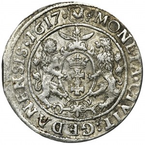 Sigismund III Vasa, 1/4 Thaler Danzig 1617 - PRVS:+