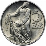 5 złotych 1974 Rybak - płaska data