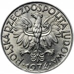 5 złotych 1974 Rybak - płaska data