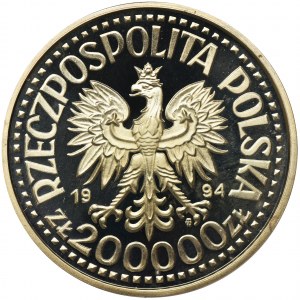 200.000 złotych 1994 Zygmunt I Stary - Półpostać