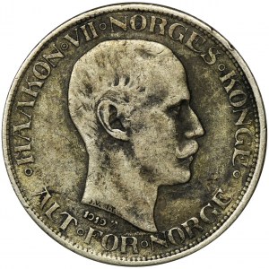 Norway, Haakon VII, 50 Öre Kongsberg 1919
