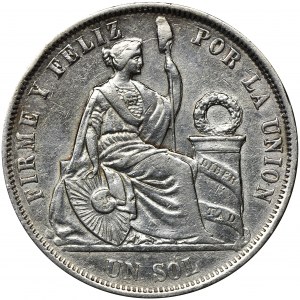 Peru, 1 Sol Lima 1866