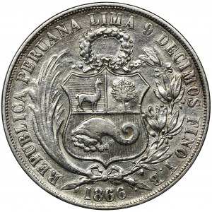 Peru, 1 Sol Lima 1866
