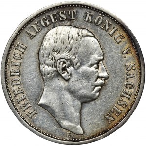Germany, Saxony, Friedrich August III, 3 Mark Muldenhütten 1910 E