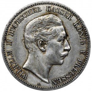 Germant, Kingdom of Prussia, Wilhelm II, 5 Mark Berlin 1904 A