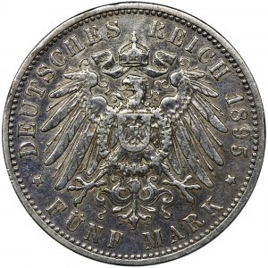 Germany, Kingdom of Prussia, Wilhelm II, 5 Mark Berlin 1895 A