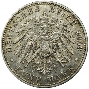 Germant, Kingdom of Prussia, Wilhelm II, 5 Mark Berlin 1903 A