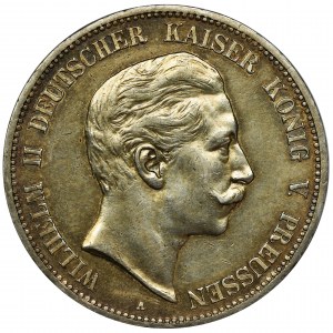 Germany, Prussia Kingdom, Wilhelm II, 5 Mark Berlin 1908 A