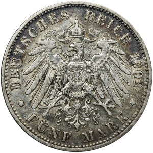 Germany, Kingdom of Prussia, Wilhelm II, 5 Mark Berlin 1902 A