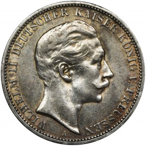 Germany, Prussia Kingdom, Wilhelm II, 3 Mark Berlin 1910 A