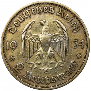 Germany, Third Reich, 2 Mark Munich 1934 D