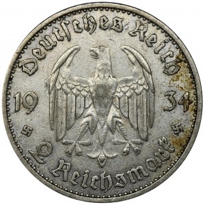 Germany, Third Reich, 2 Mark Berlin 1934 A
