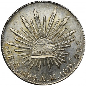 Mexico, Republic, 8 Reales 1894 Mo AM