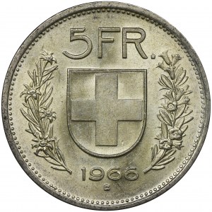 Switzerland, 5 Francs Berno 1966 B