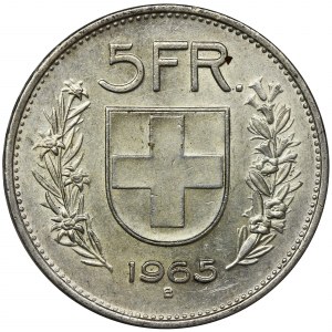Switzerland, 5 Francs Berno 1965 B