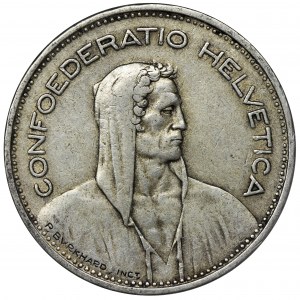 Switzerland, 5 Francs Berno 1935 B