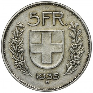 Switzerland, 5 Francs Berno 1935 B