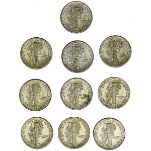 Set, USA, Dime 1942 (10 pcs.)