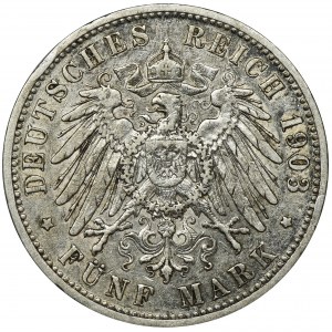 Germany, Baden, Friedrich I, 5 Mark Karlsruhe 1903 G