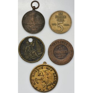 Set, Tokens, medal, coins (5 pcs.)