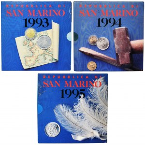 San Marino, Vintage set 1993, 1994, 1995 (30 pcs.) - original case