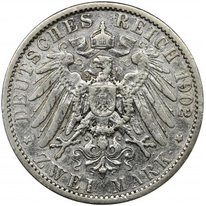 Germany, Kingdom of Prussia, Wilhelm II, 2 Mark Berlin 1902 A