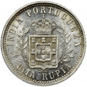 India, Portuguese India, 1 Rupee 1904