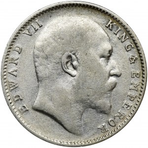 India, Edward VII, 1 Rupee Kolkata 1907