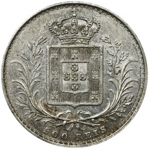 Portugal, Louis I, 500 Reis 1889